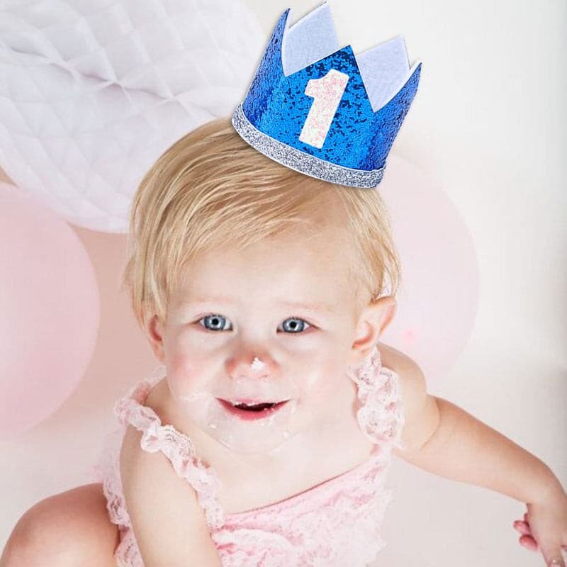 Glitter Baby Birthday Crown.