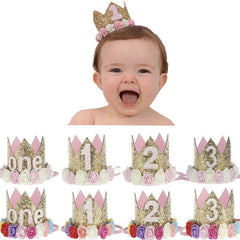 Glitter Baby Birthday Crown.