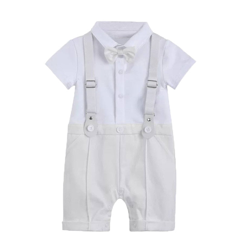 Leo - Baby Boys Christening Baptism Suit , Colour - White.