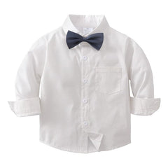 Cash - Baby Boy Clothes Set Gentleman Suit - Toddler Boys Wedding Party - Navy & White.