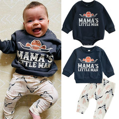 Mamas Boy Urban Toddler - Rams Head Long Sleeve Sweatshirt Tops+Pant Set