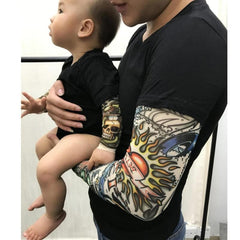 Batman Tattoo - Baby Rock Style Tattoo Romper Onesie.