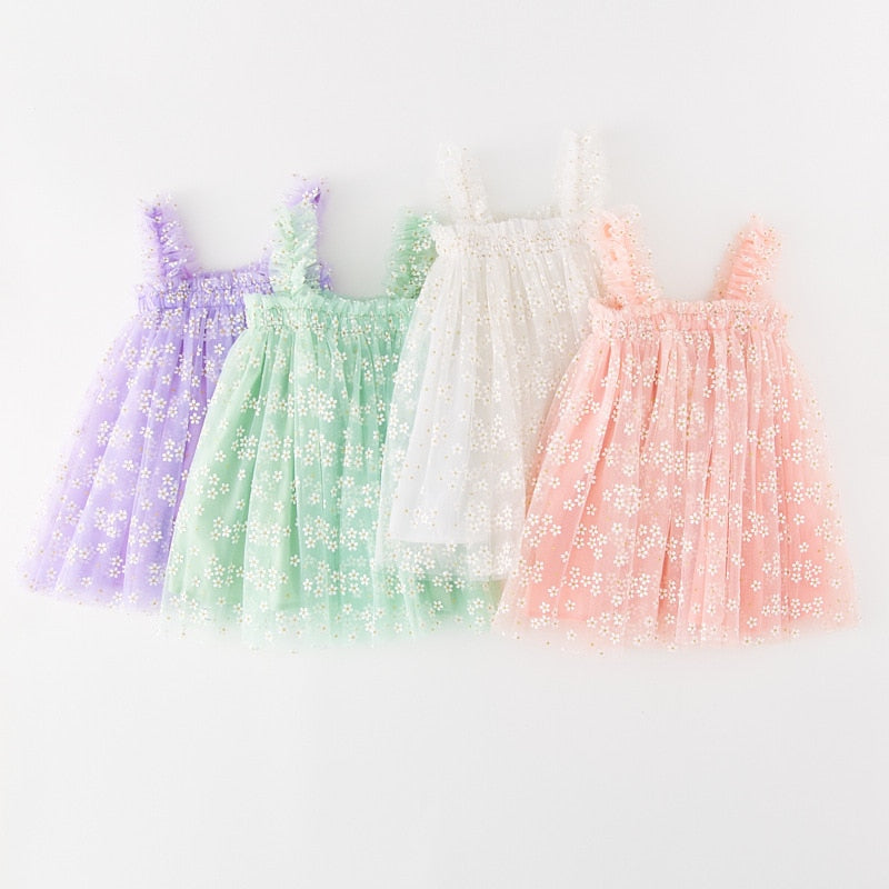 Sophia - Girls Mint Daisy Dress with Tulle & Cotton Lining Sophia - Girls Mint Daisy Dress with Tulle & Cotton Lining.