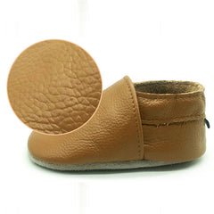 Genuine Leather Soft Sole Pre Walker - Tan