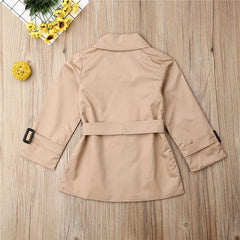 Bibi -  Girls Double-breasted Lapel Trench Coat