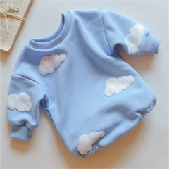 Cloud Sweater Romper - Long Sleeve Cotton