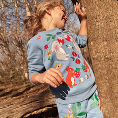 Woodlands Forest - Girls Embroidered Sweater Jumper Woodlands Forest - Girls Embroidered Sweater Jumper.