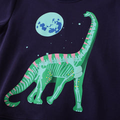 Dino Lit - Glow In The Dark Dinosaur Crew Neck Sweater- Boys Dinosaur Jumper Dino Lit - Glow In The Dark Dinosaur Crew Neck Sweater- Boys Dinosaur Jumper.