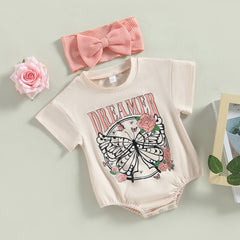 Boho Butterfly Romper - Girls Dreamer Bodysuit Set