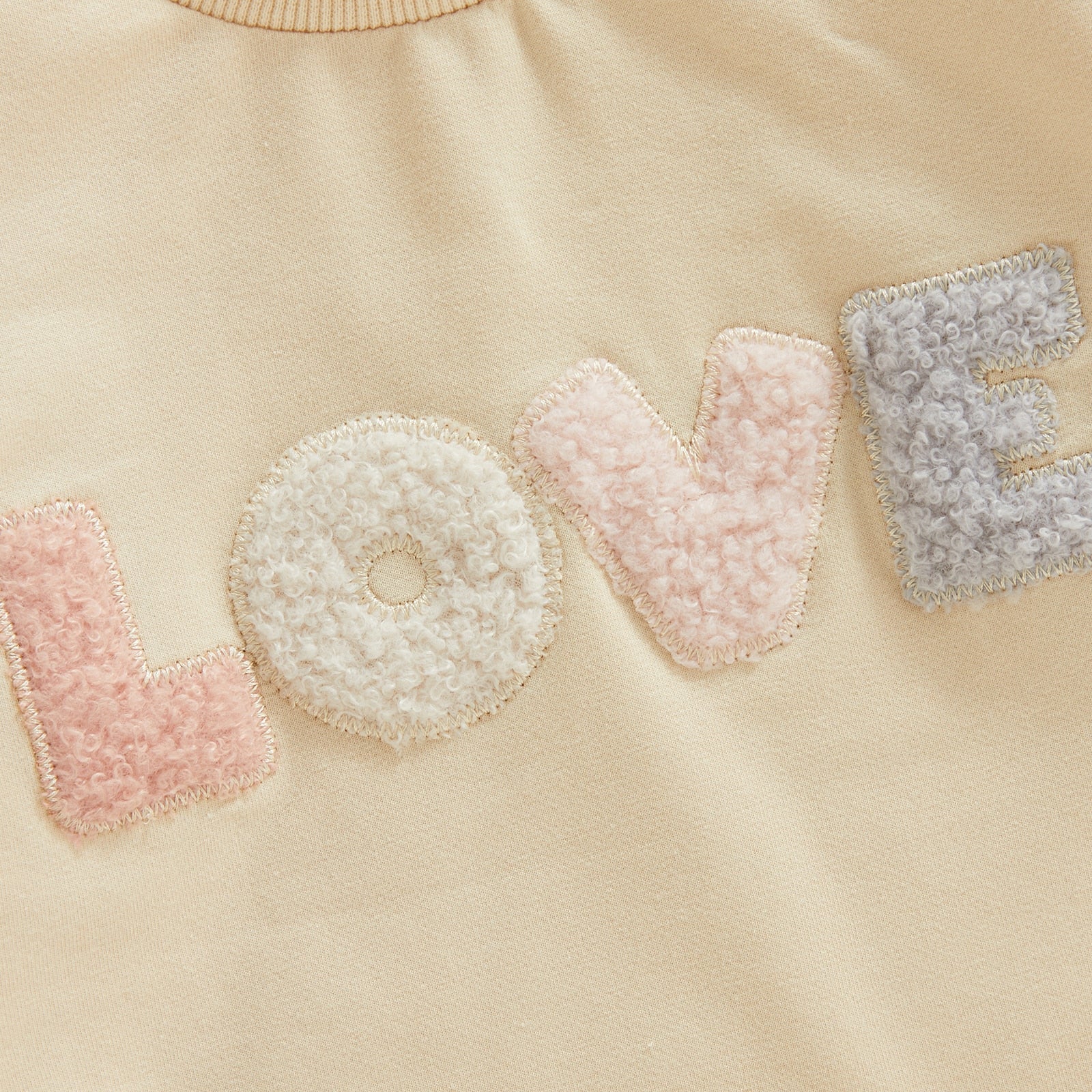 Baby Girl Romper Cute LOVE Letter Long Sleeve Jumpsuit.