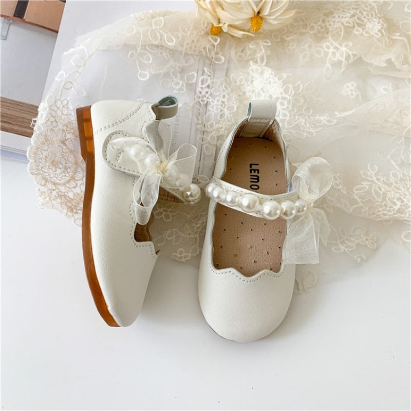 white patent  with Pearl Girls Princess Shoes 
