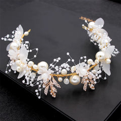 Floral Garland - Flower Girl Hair Accessories, Metal color - 17.