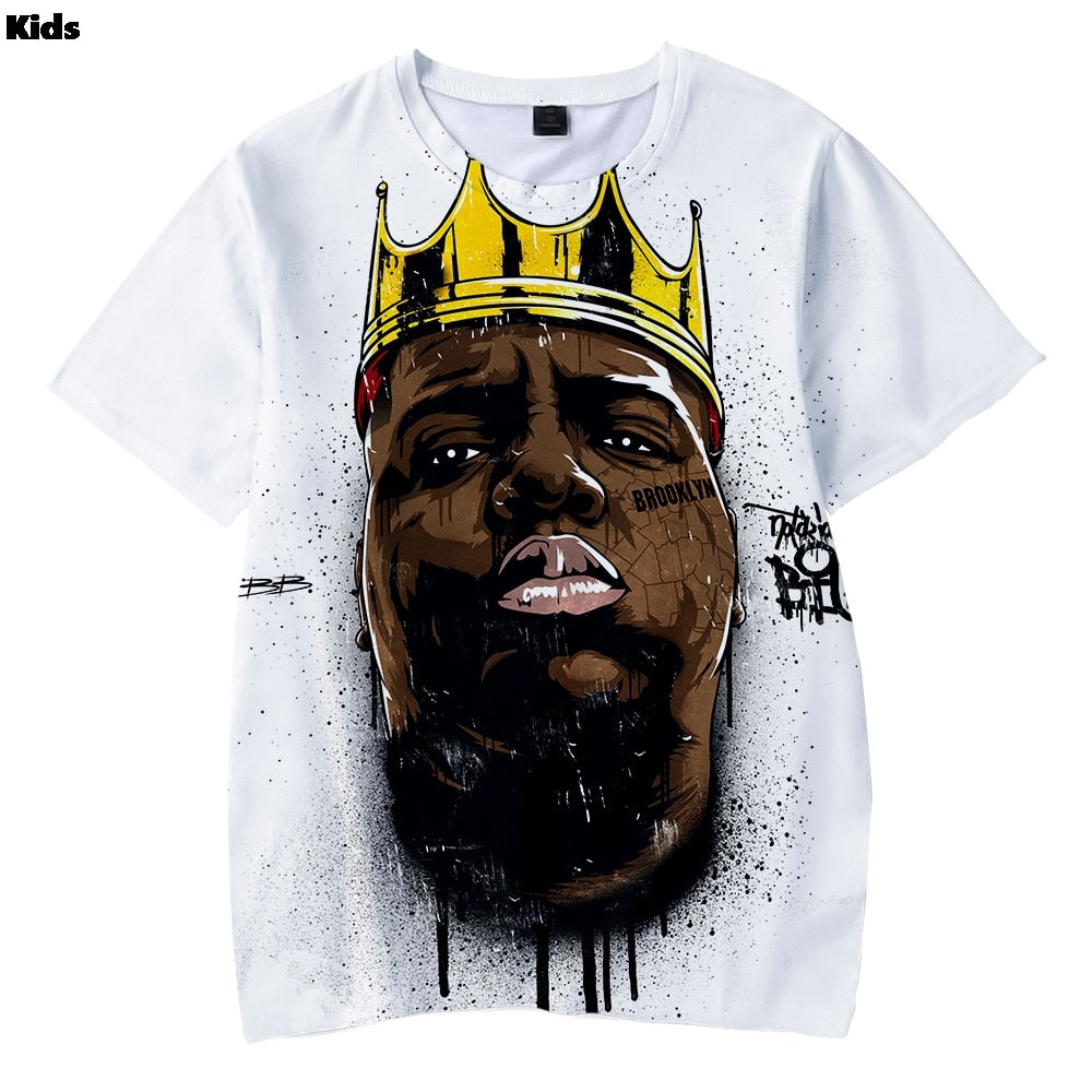 Rapper Biggie Kids Tee Shirt - White Rapper Biggie Kids Tee Shirt - White.