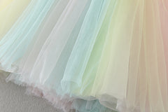 Connie - Rainbow Tutu & Embellished Lace  Party Dresses for Baby Girl.