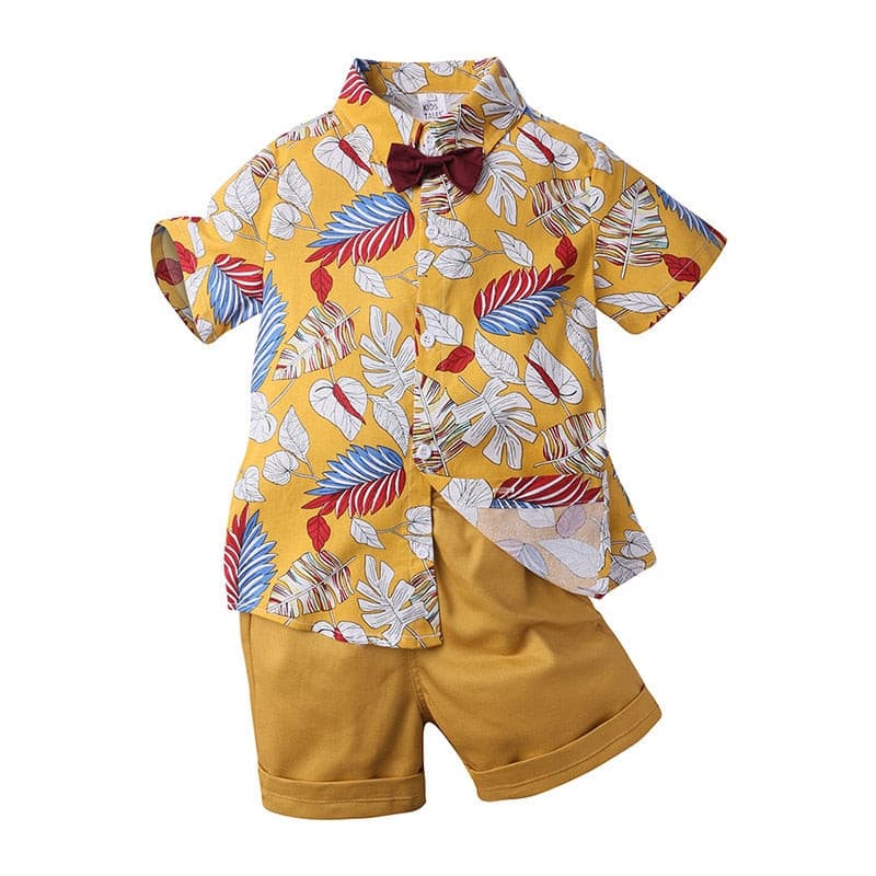 Bowie -Boys Clothing Set - Summer Floral , Sizes 1-7y.