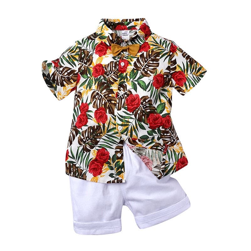 Bowie -Boys Clothing Set - Summer Floral , Sizes 1-7y.