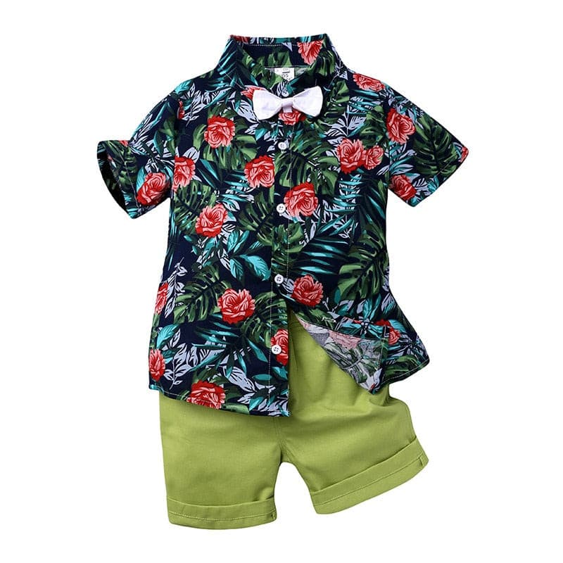 Bowie -Boys Clothing Set - Summer Floral , Sizes 1-7y.