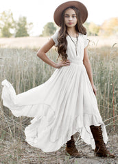 Sienna - Boho Lace Long Dress - Ivory