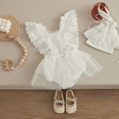 Mara - Baby Girl Tulle & Lace Dress Romper.