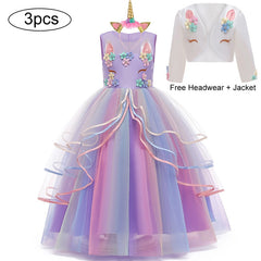 Dreamy Girls Kids Unicorn Party Dress - 4 Colours & Styles