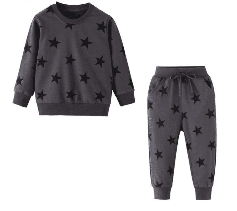 Grey Stars - Soft Cotton Tracksuit.