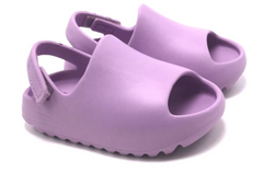 Yeezy Style Baby Slides - Soft Velcro Slip On's - Lilac Purple.