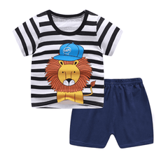 Lion - Boys Cotton Printed T-Shirt & Shorts Set.
