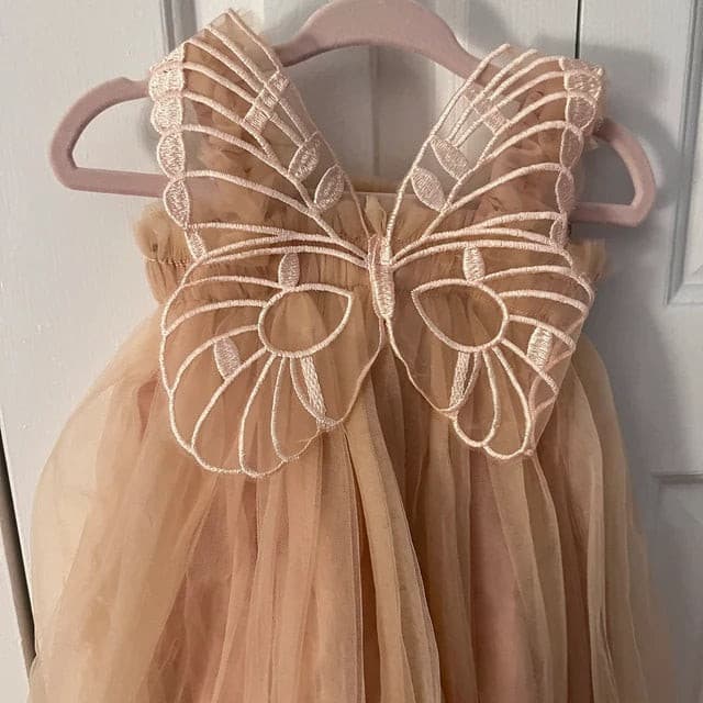 The Gold Butterfly Dress – babiesfrock