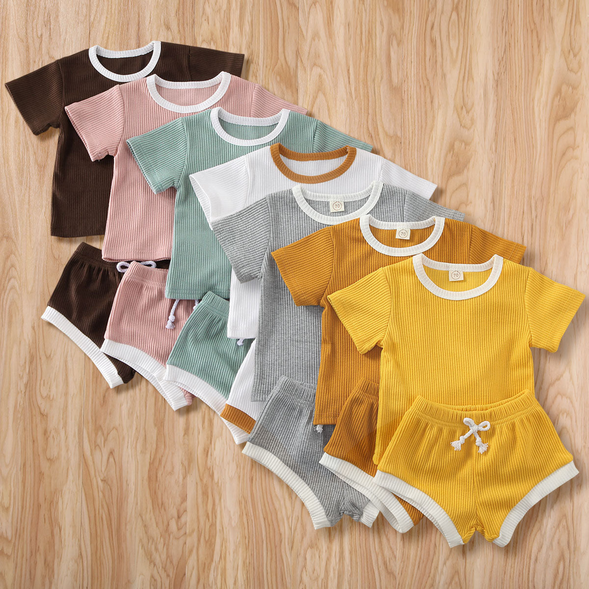 Cotton Ribbed Baby Clothes Set Unisex  0-3Y