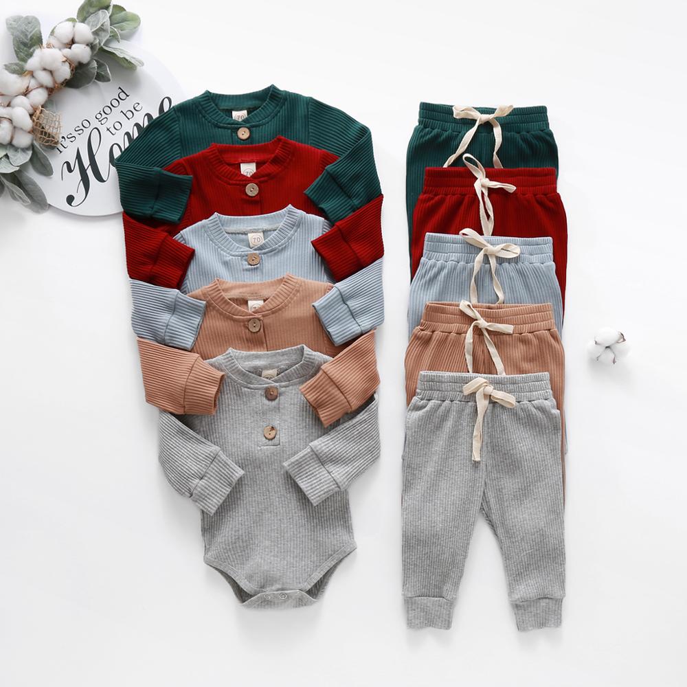 cotton ribbed lounge set newborn baby