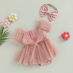 Princess Baby Girl Romper Puff Sleeve Dress
