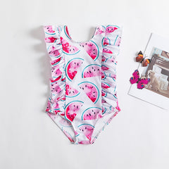 Baby Girl Watermelon Swimsuit - Girls Fancy One-piece Swimsuit 1-5Yrs