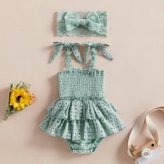 Broderie - Newborn Baby Girls Romper Set