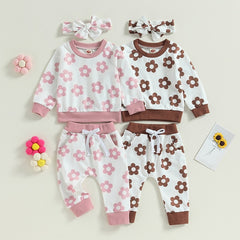 Baby Girl Clothes Set - Flower Power Tracksuit