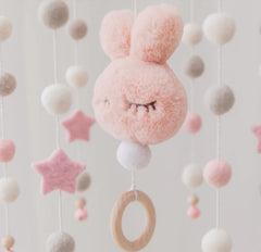 Felt Cloud  Neutral Baby Mobile for Nursery.