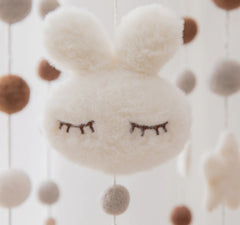 Felt Cloud  Neutral Baby Mobile for Nursery.