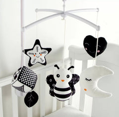 Newborn baby mobile gift, Newborn baby sensory mobile, Black & White b-
 Newborn baby sensory mobile &amp; Black and white, high-contrast baby mobile. It would be a great addition to any black and white themed baby shower, and can later-Bijou Bubs