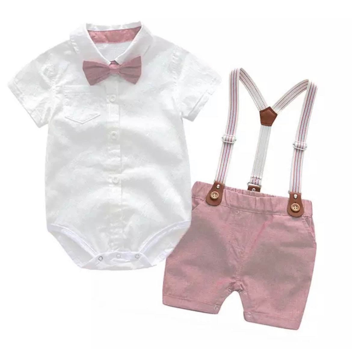 Byron - Baby Boy Wedding Suit with Bowtie, Newborn to 2 years Suit Set.