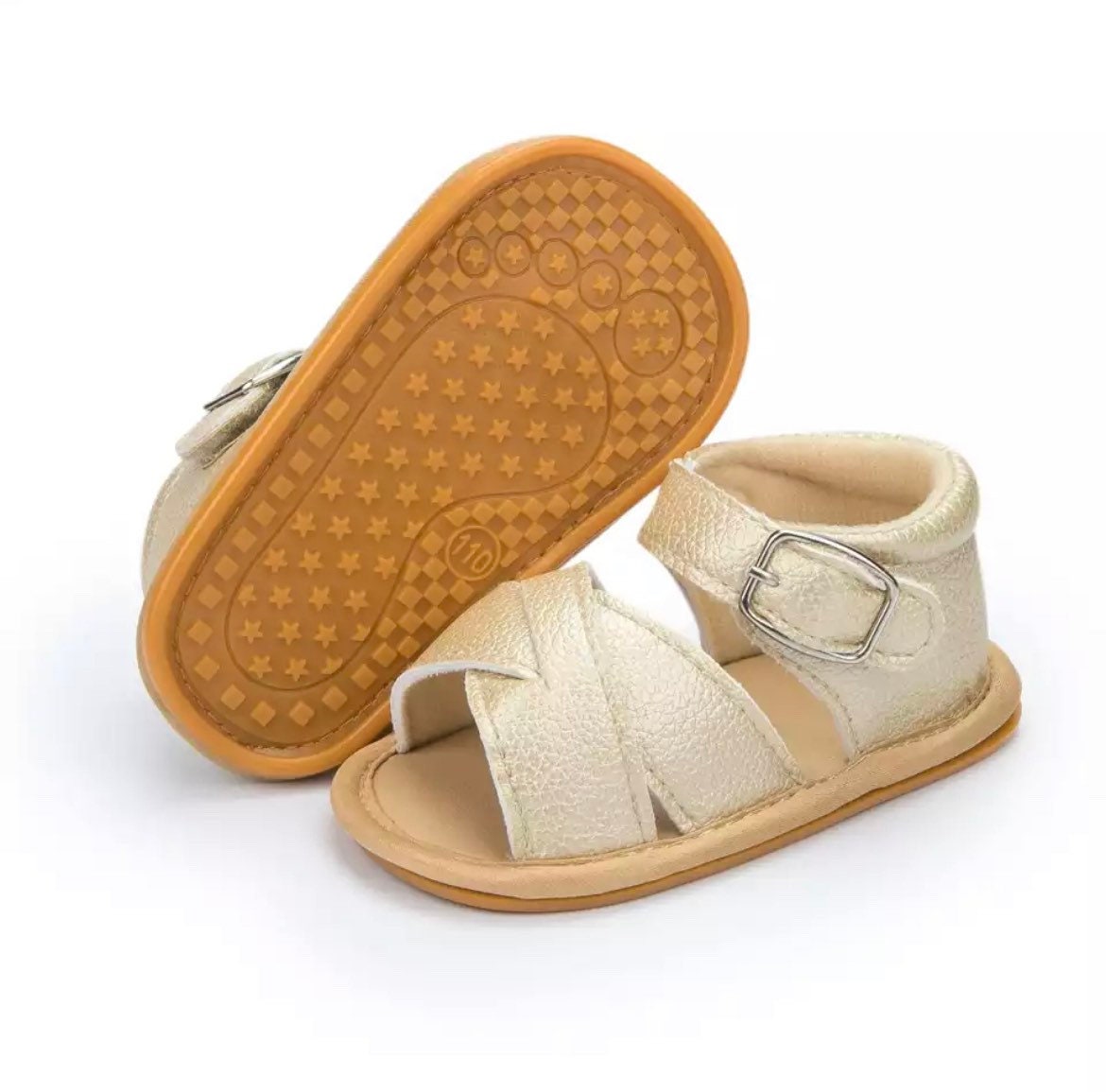 Lucy - Baby Girl Leather Sandals, First Walker-
Welcome! Thanks for looking in our shop and viewing these beautiful baby shoes.Our high quality first walker shoes are durable, breathable &amp; super cute on baby’-Bijou Bubs