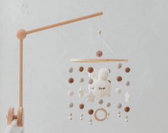 Felt Cloud  Neutral Baby Mobile for Nursery.