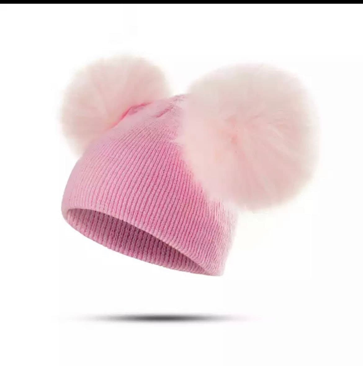 Wool Beanie with Pom Pom for baby and toddler  0-3 years.
