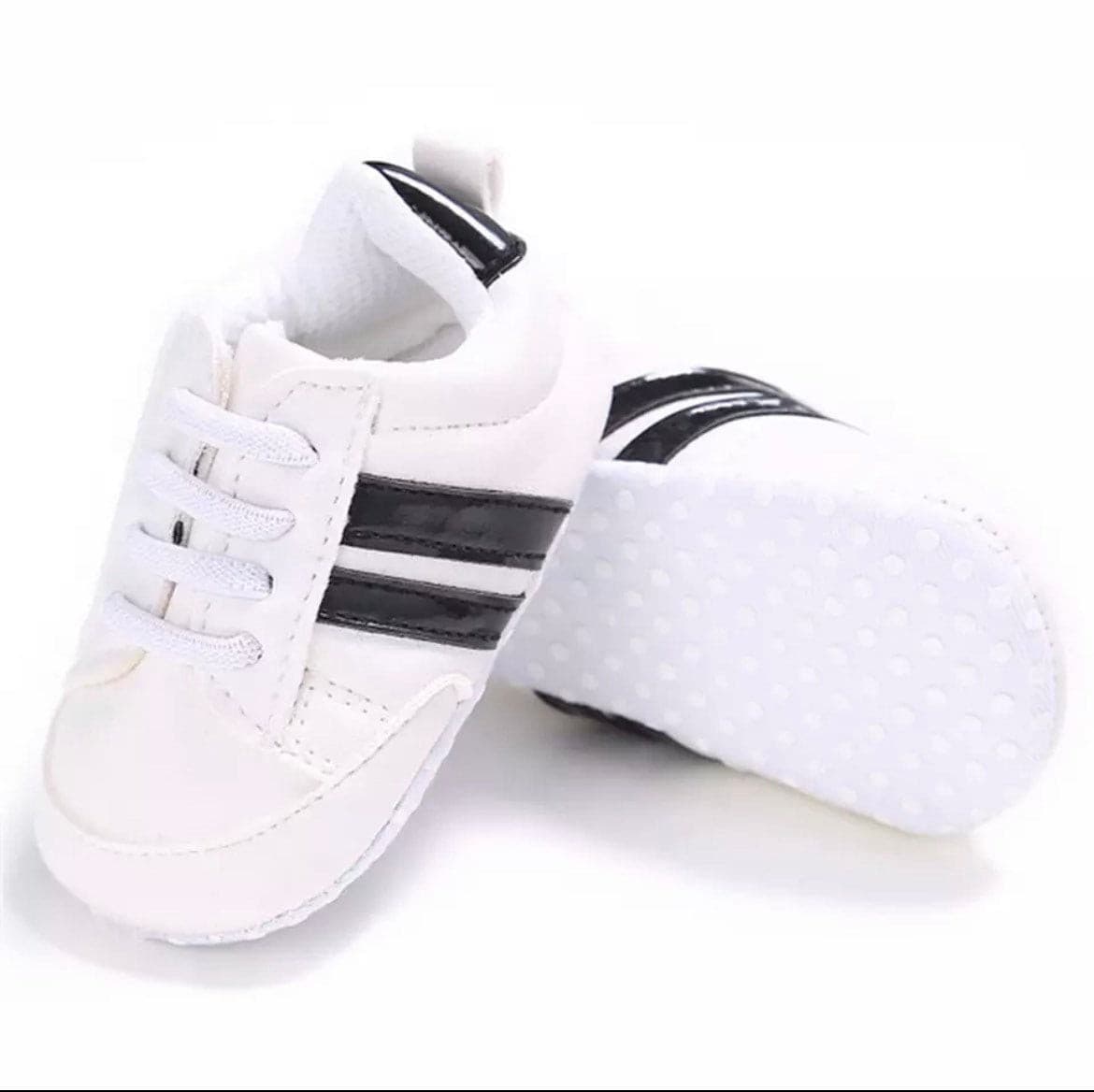 Razz Baby sneakers - 2 stripes on Vegan Leather - First Walker Shoes-
 Welcome! Thanks for looking in our shop and viewing these beautiful baby shoes.Your baby will look so adorableIn these smart casual shoes perfect for so many occas-Bijou Bubs