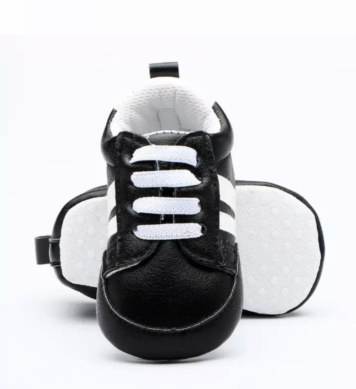 Razz Baby sneakers - 2 stripes on Vegan Leather - First Walker Shoes-
 Welcome! Thanks for looking in our shop and viewing these beautiful baby shoes.Your baby will look so adorableIn these smart casual shoes perfect for so many occas-Bijou Bubs