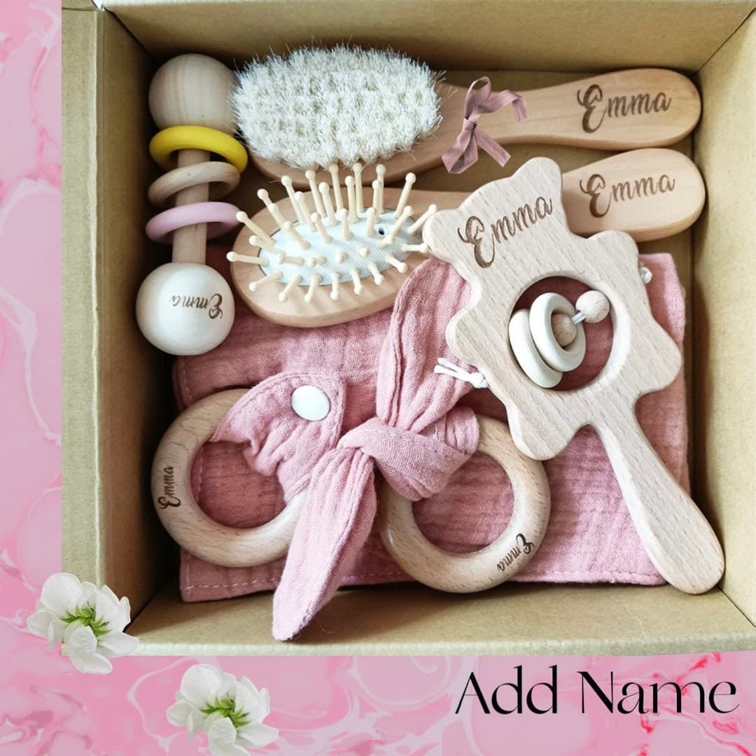 Newborn Baby Hamper | Personalised Baby gift | Personalised Newborn Gi-
 This beautiful hamper has been carefully made and packaged with love for a very special baby girl or boy.This gorgeous hamper includes a muslin cotton swaddle wrap-Bijou Bubs