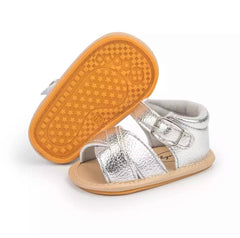 Lucy - Baby Girl Leather Sandals, First Walker-
Welcome! Thanks for looking in our shop and viewing these beautiful baby shoes.Our high quality first walker shoes are durable, breathable &amp; super cute on baby’-Bijou Bubs