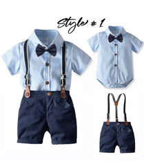 Fraser - Baby Boy Cotton Suit Set with Bow tie-This outfit is designed for a little Gentlemen.This will dress up your little baby boy to look special for many / any occasions - well made and so cute on!This is tr-Bijou Bubs