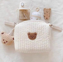 Quilted Pram Bag / Baby Bag for stroller - Single Bear-Get your baby life more organised with stylish quilted nappy bag, compact size ( see other lstings for larger baby bags).
After all happy baby means a happy mummy!
H-Bijou Bubs