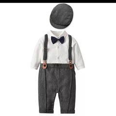 Charlie - Baby Boy Gentleman Romper Wedding Suit , Size Newborn to  3 years.