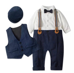 Charlie - Baby Boy Gentleman Romper Wedding Suit , Size Newborn to  3 years.