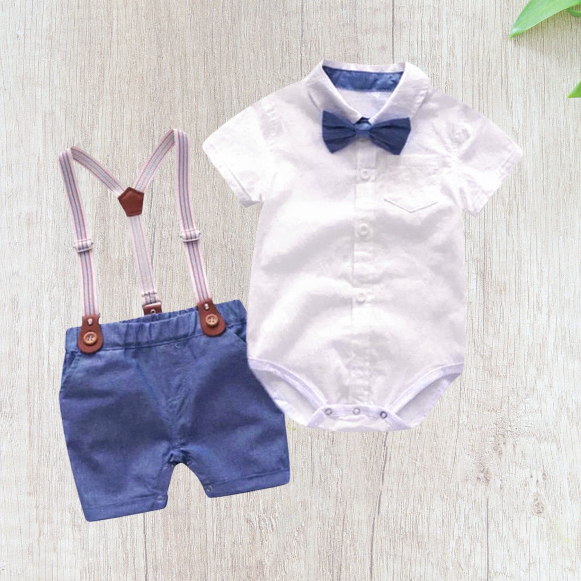 Byron - Baby Boy Wedding Suit with Bowtie, Newborn to 2 years Suit Set.